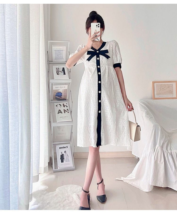 Femme Elegante Knap-Up Kjole Stilla