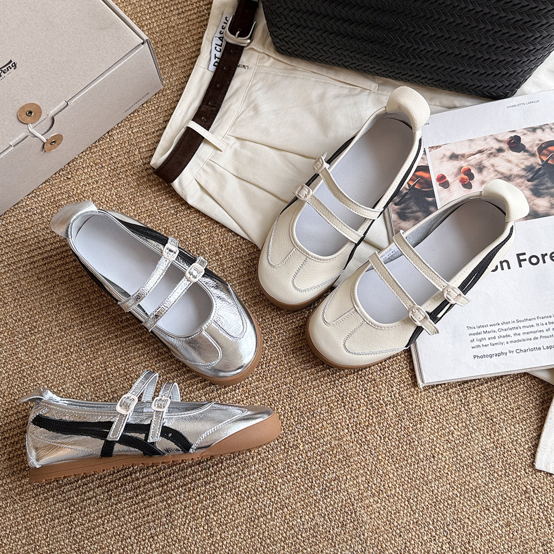Femme Chic Dobbeltrem Mary Jane Sko Stilla