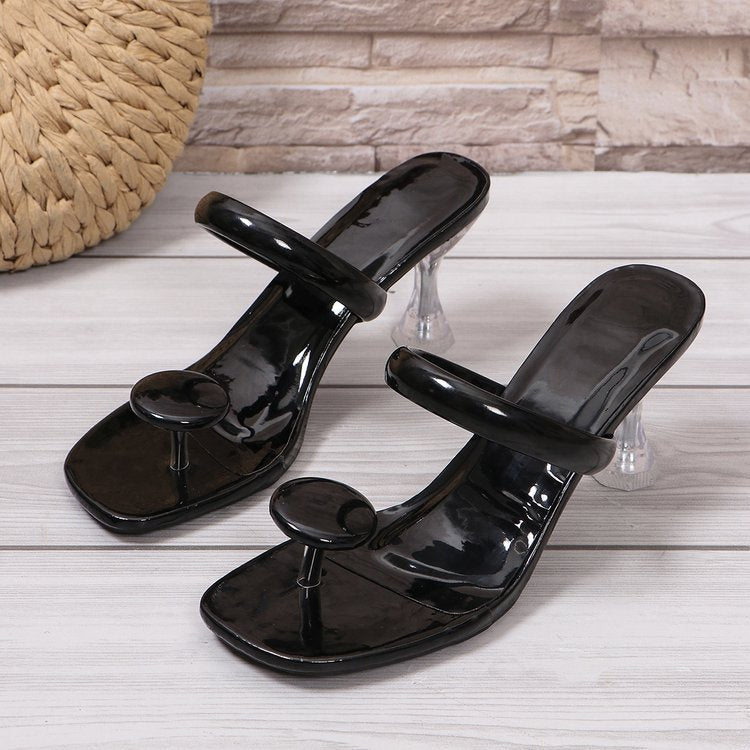 Dame elegante sandaler med gennemsigtig hæl og moderne design Stilla