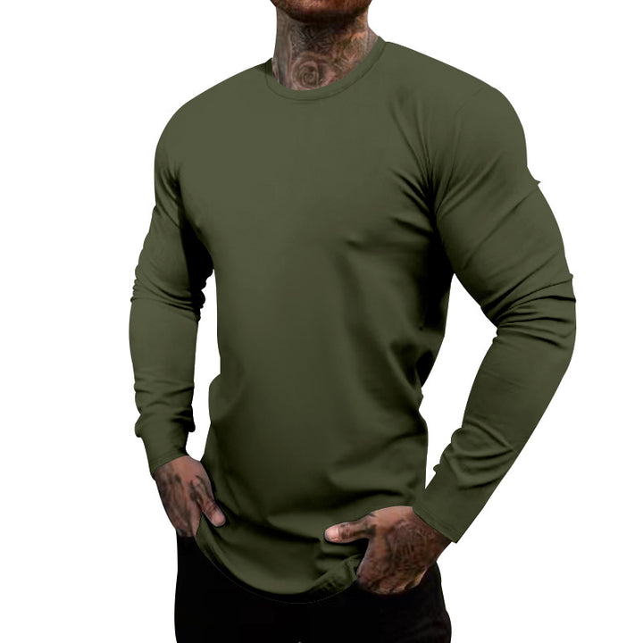 Herre langærmet T-shirt lavet af åndbart materiale med tætsiddende pasform Stilla