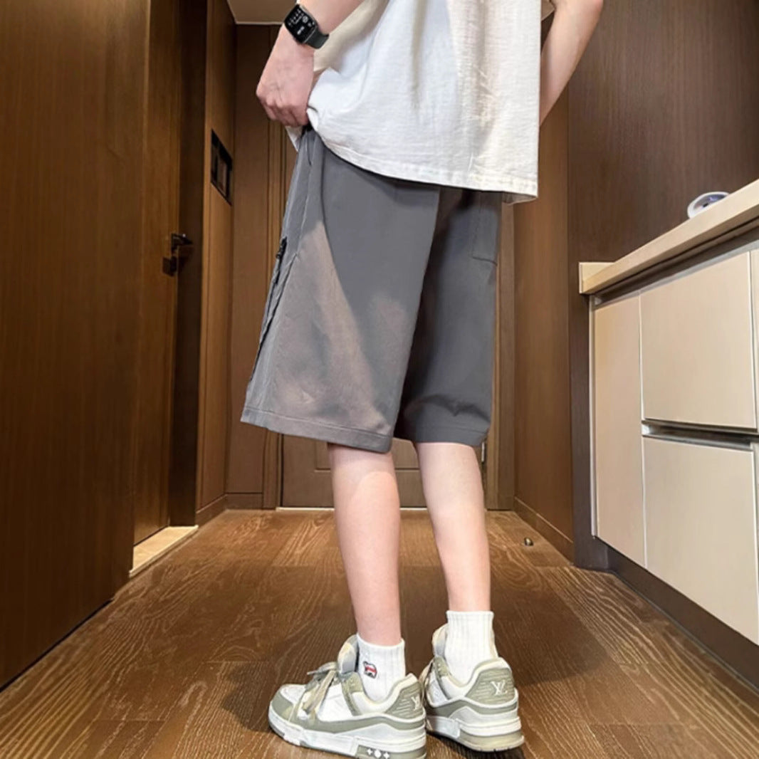 Herrer sporty shorts med elastisk talje og praktiske lynlåslommer Stilla
