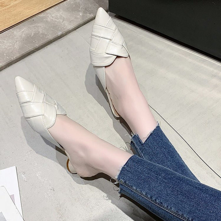 Dame ballerinaer med stilfuldt flettet design og komfortabelt fodsenge Stilla