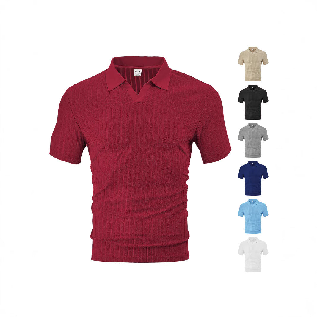Herrer kortærmet polo shirt lavet af åndbart strukturmateriale Stilla