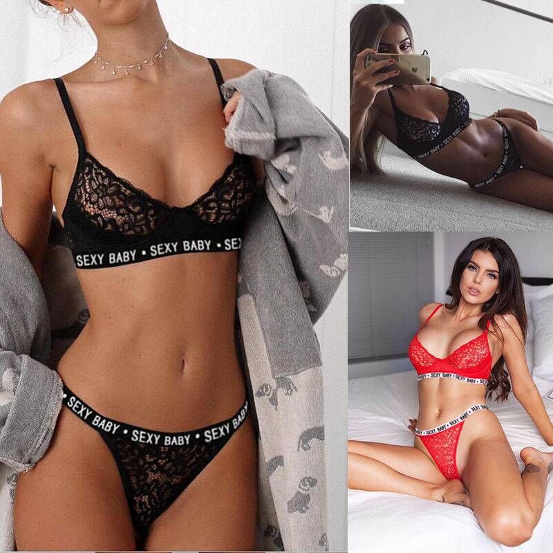 Dame-Bralette og Tanga-Sæt med Spitze Stilla