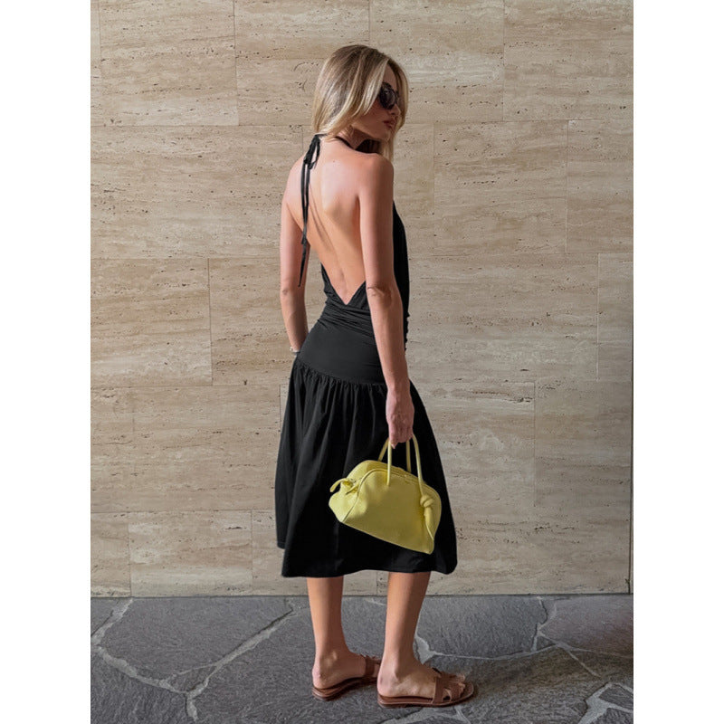 Damen Wickelkleid mit modischem Schnitt und elegantem V-Ausschnitt Skovae
