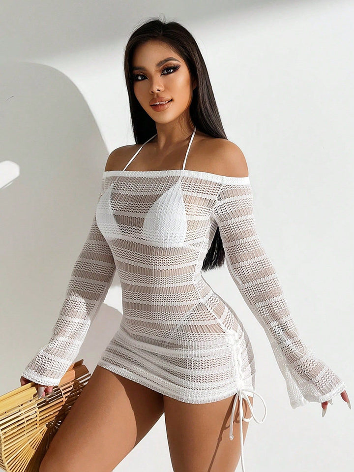 Dame Off-Shoulder Strandkjole Skovae