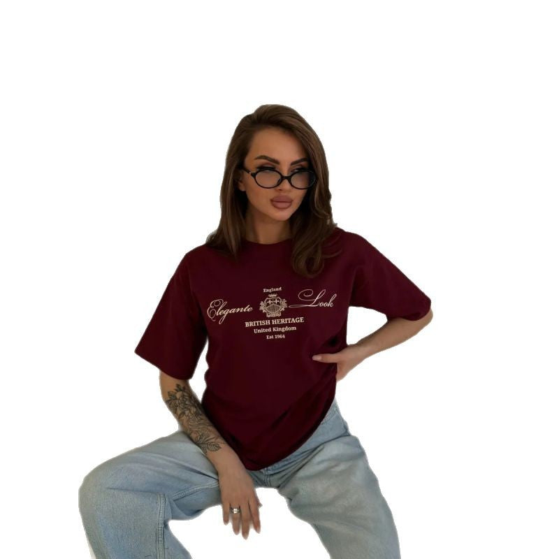 Dame T-shirt med elegant tekst og afslappet pasform Stilla