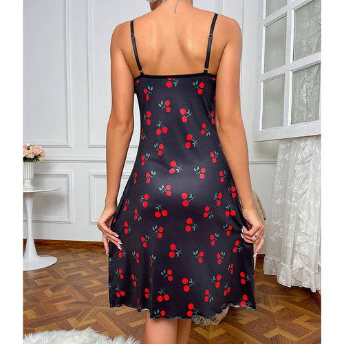 Dame blomsterprint midi kjole Stilla