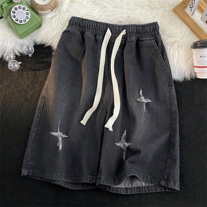 Femme Rivet Denim Bermuda Shorts Stilla