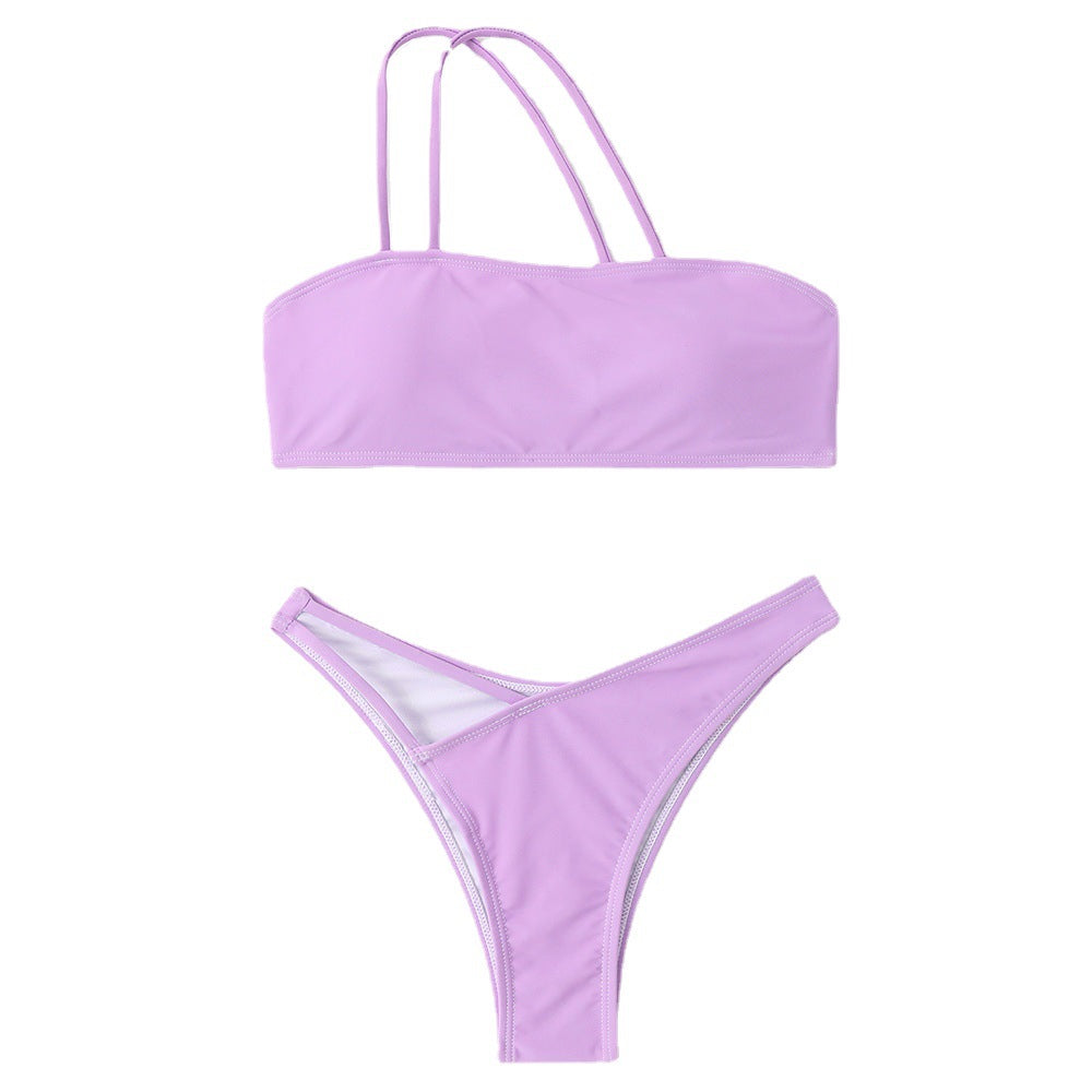Femme Strappy Bandeau Bikini Sæt med frække Bikinislips Stilla