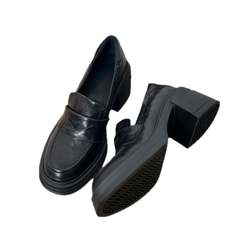 Dame Elegante Loafers med tyk gummisål og blødt læder Stilla