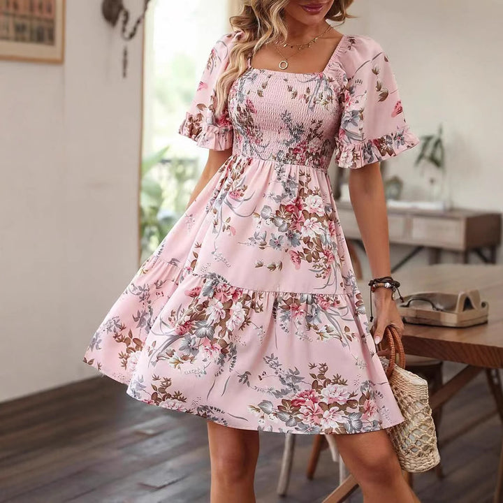 Damer Smocked Floral Swing Kjole Stilla
