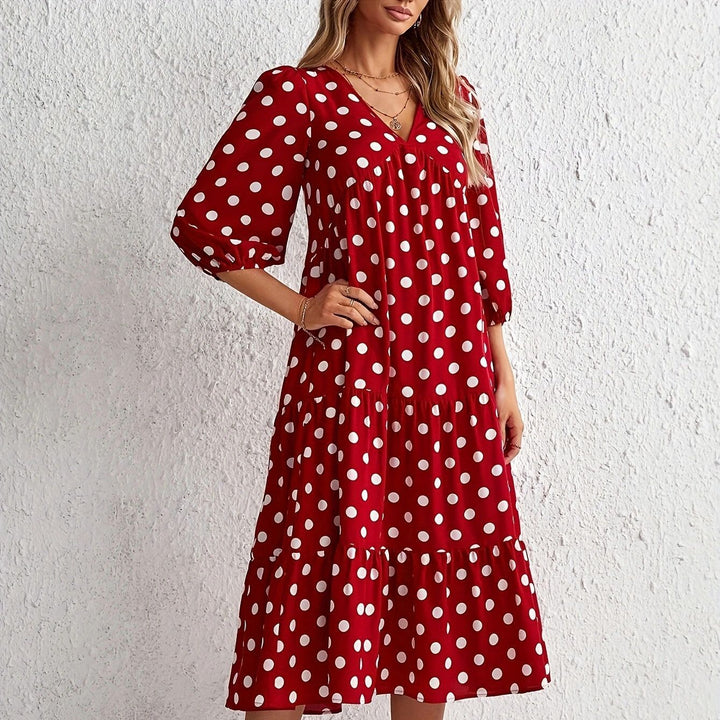 Dame Polka Dots Maxikjole Stilla