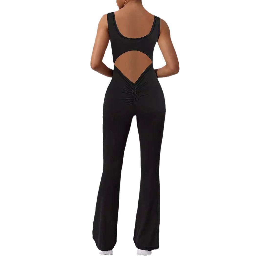 Dame Flydende Jumpsuit med brede ben og Racerback Stilla