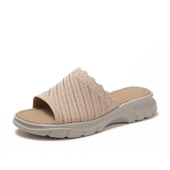 Dame komfortable slippers med åndbare indlæg og skridsikker sål Stilla