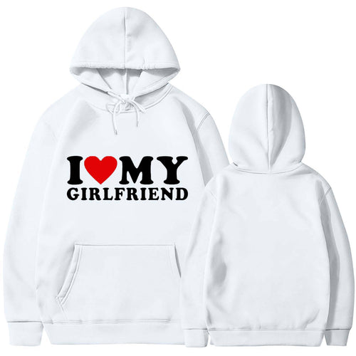 Kvinders afslappede hoodie med hjertegrafik Skovae