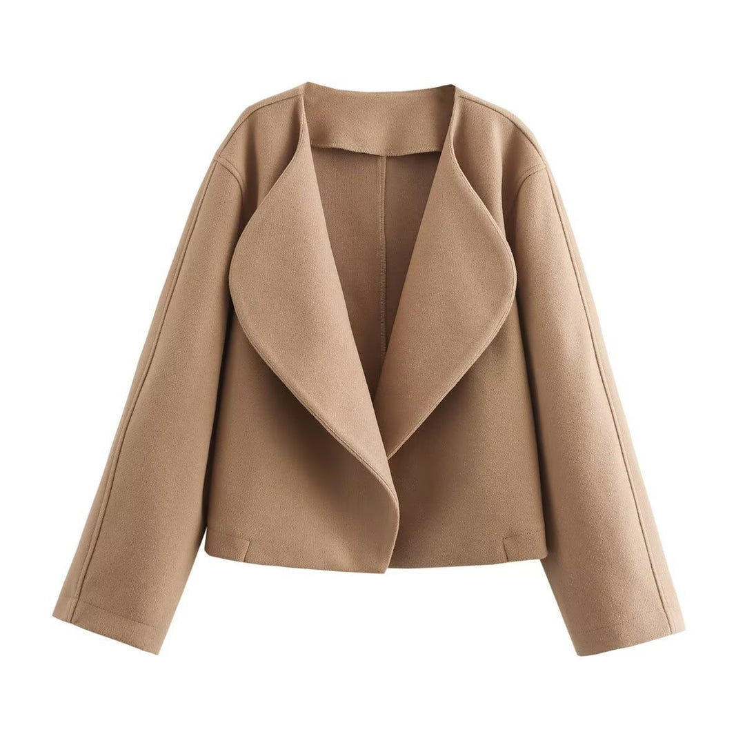 Damer elegant kort jakke med moderne ståkrave Stilla