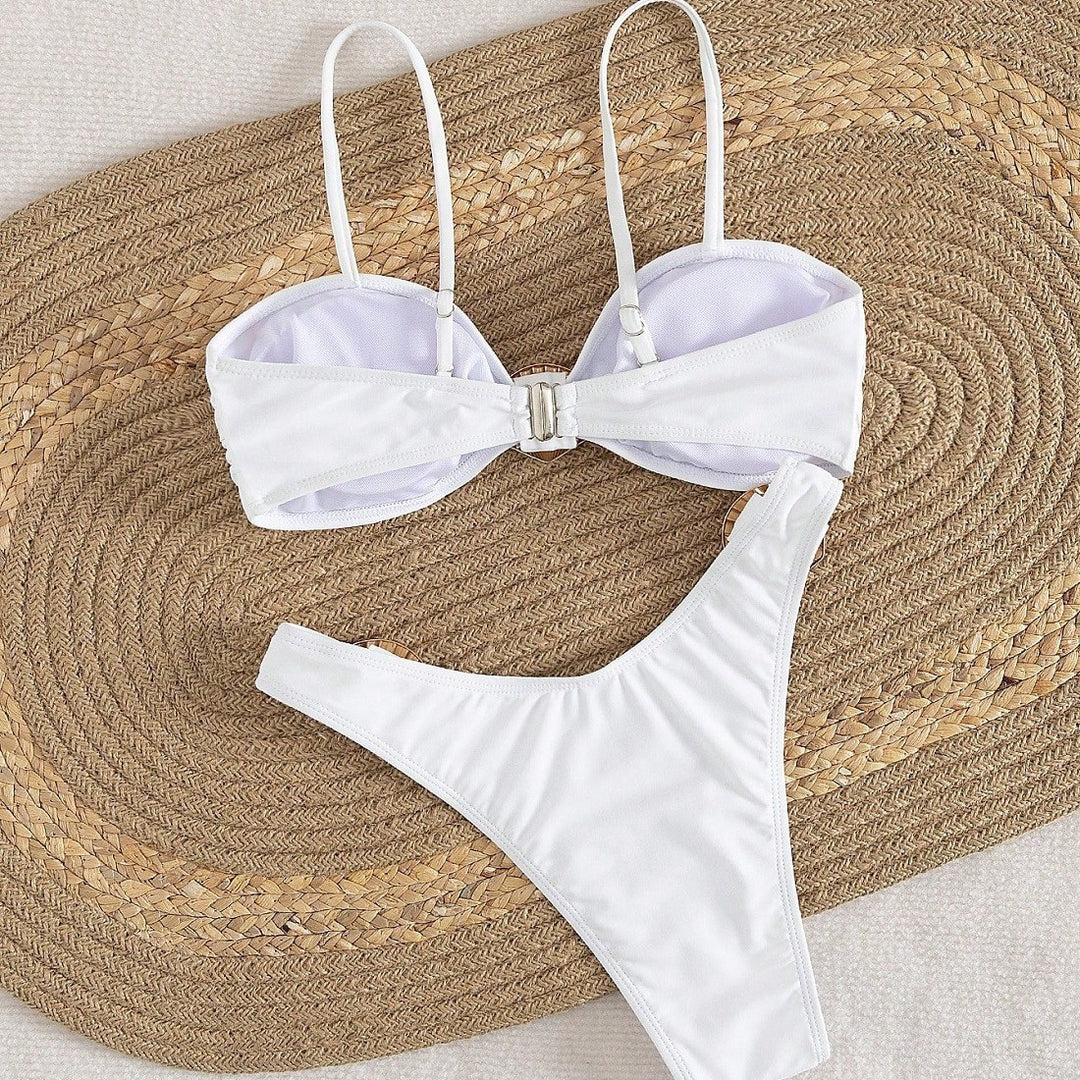 Dame bikini sæt med raffinerede muslingedetaljer Skovae