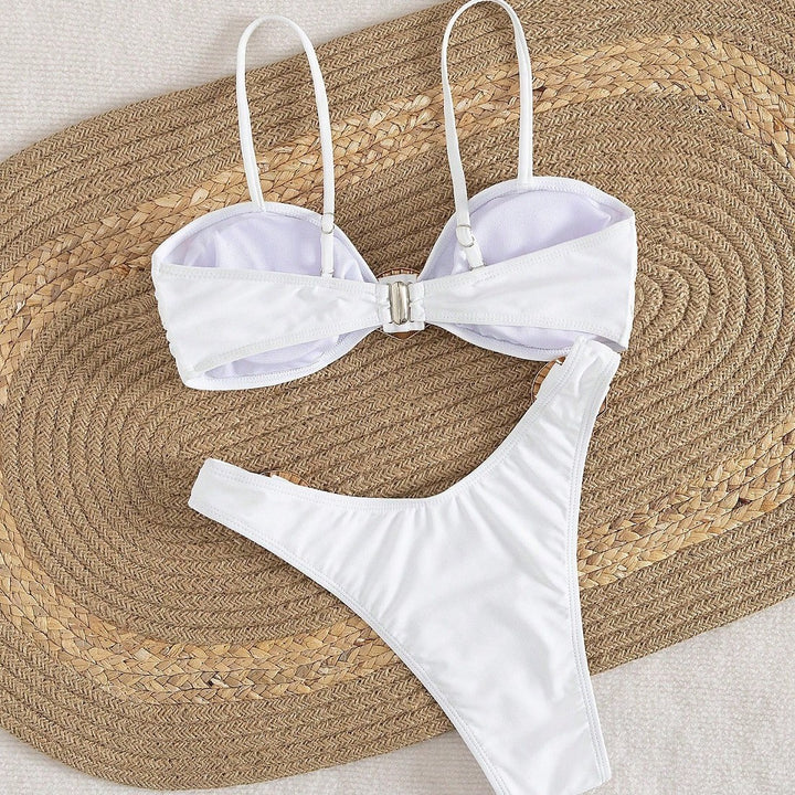 Dame bikini sæt med raffinerede muslingedetaljer Skovae