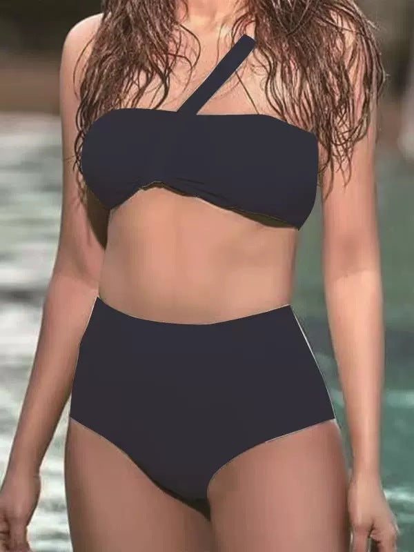 Dame Højskåret Bikini-sæt med asymmetrisk Design Stilla