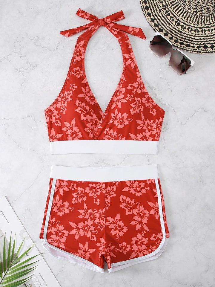 Dame Floral Tankini Sæt Stilla