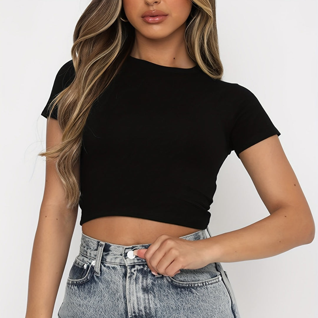 Dame Crop Essentials T-Shirt Stilla