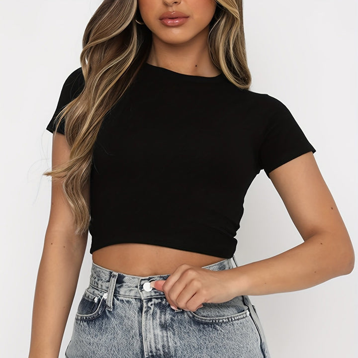 Dame Crop Essentials T-Shirt Stilla