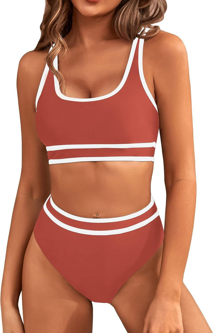 Dame Højskåret Sportbikini med ergonomisk design Stilla