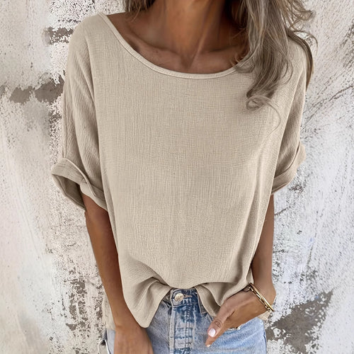 Dame Relaxed Fit Tekstureret T-shirt Stilla