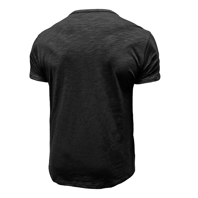 Herrer Rundhals T-Shirt i åndbart bomuld med afslappet pasform Stilla