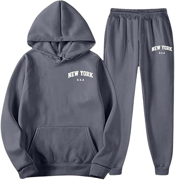 Dame Hooded Sweat Suit med høj kvalitet materiale og moderne bogstaver Skovae