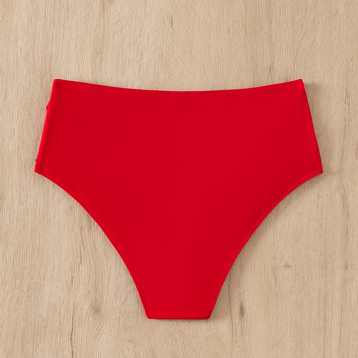Dame Høj Talje Bikini-Bund med Rynkedesign Skovae