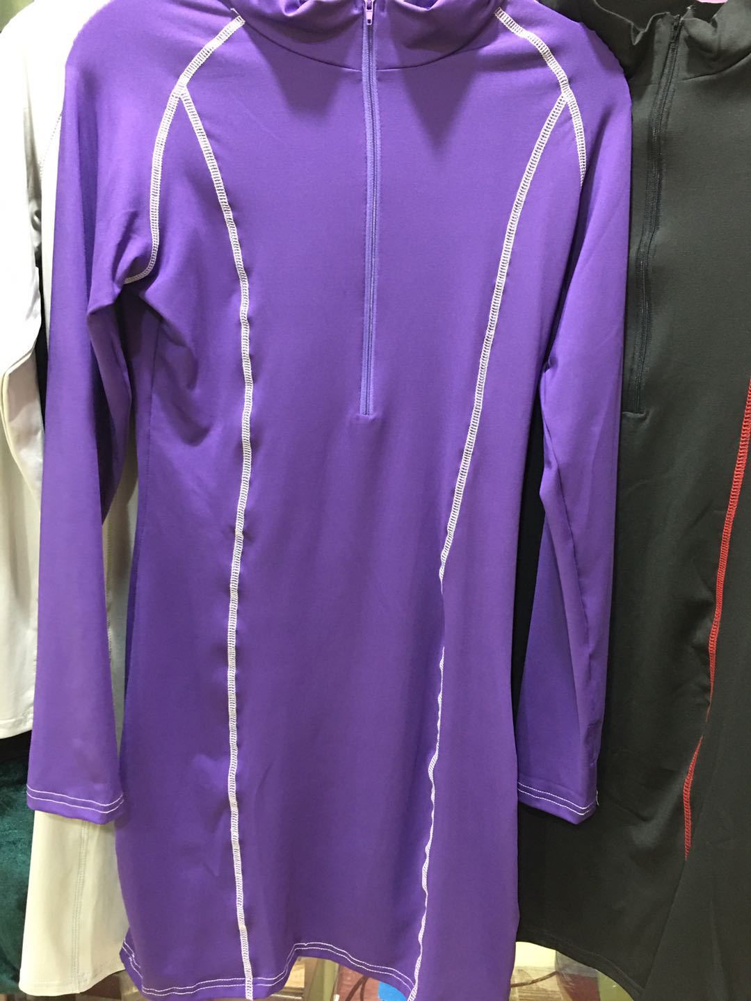 Dame Langærmet Lynlås Bodycon Kjole Stilla