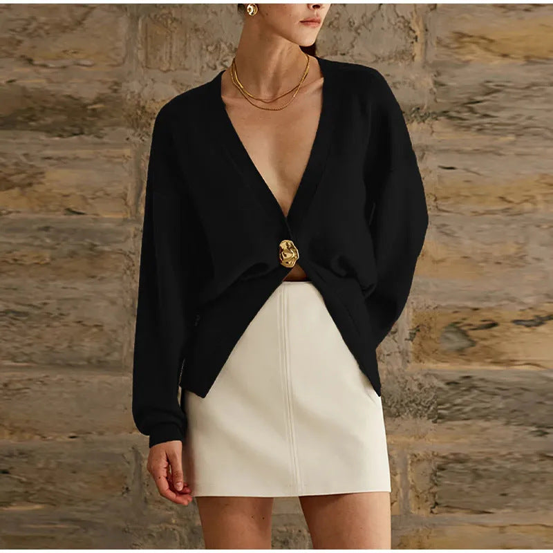Kvinders mode cardigan med elegant lukning Stilla