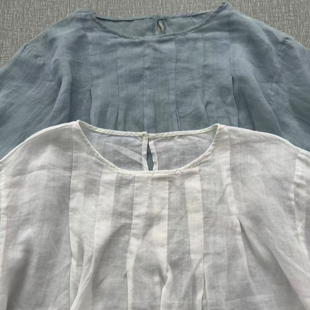 Femme Afslappet Fit Let Linned blouse Stilla