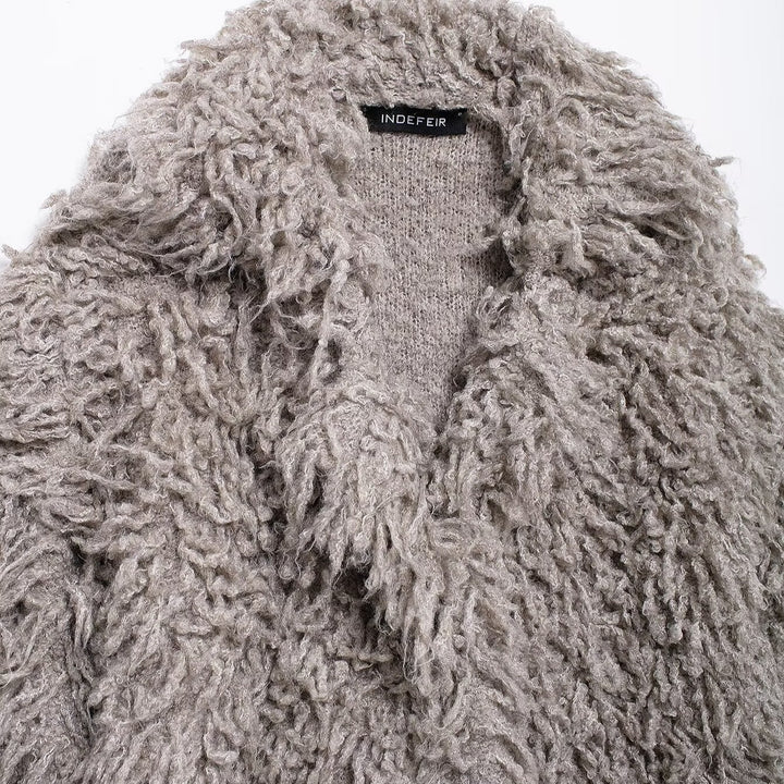 Femme Struktureret Faux-Fur Bomberjakke Stilla