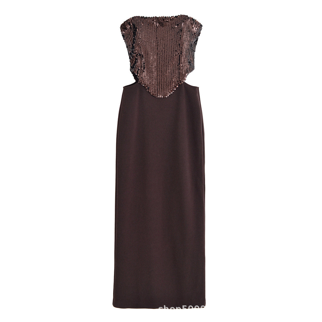 Femme Strapless Pailletter aftenkjole Stilla