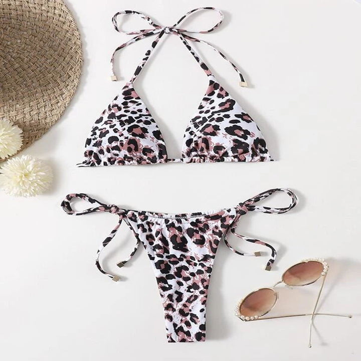 Femme Stilfuldt Leopardmønster Bikini-Sæt Stilla