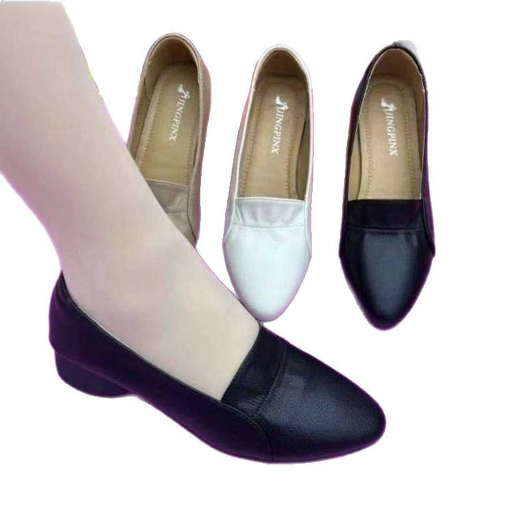 Dame elegante Ballerinaer med stabile blokhæle og chic design Stilla