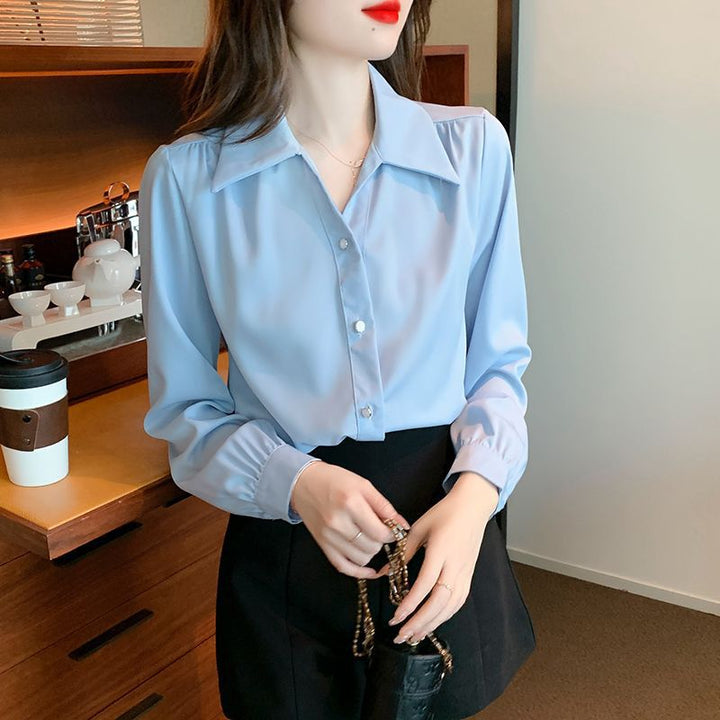 Damer elegant bluse med klassiske detaljer Stilla