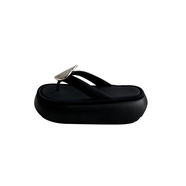 Femme Hjerte-besmykkede Komfort Flip-Flops Stilla