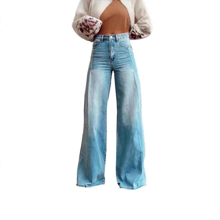 Dame Bredde Højtaljede Jeans i Urban Stil Skovae