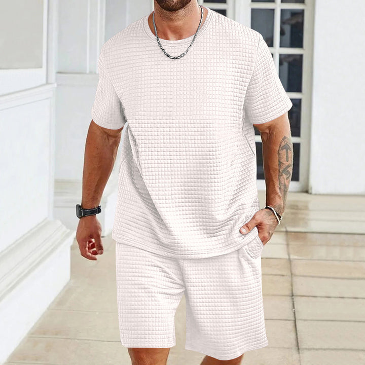 Herrer shorts sæt med struktureret design og praktisk snøring Stilla