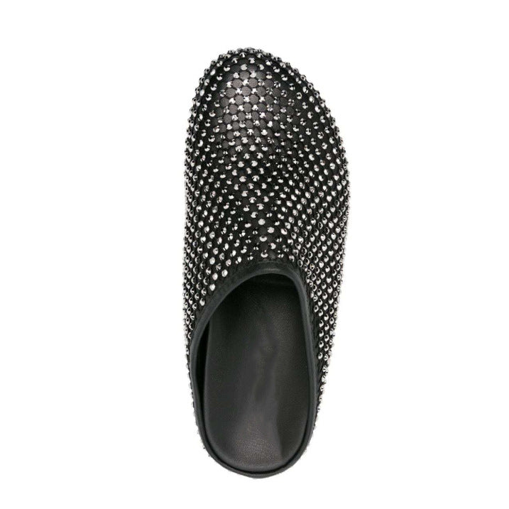 Femme Funklende Strass Clogs Stilla