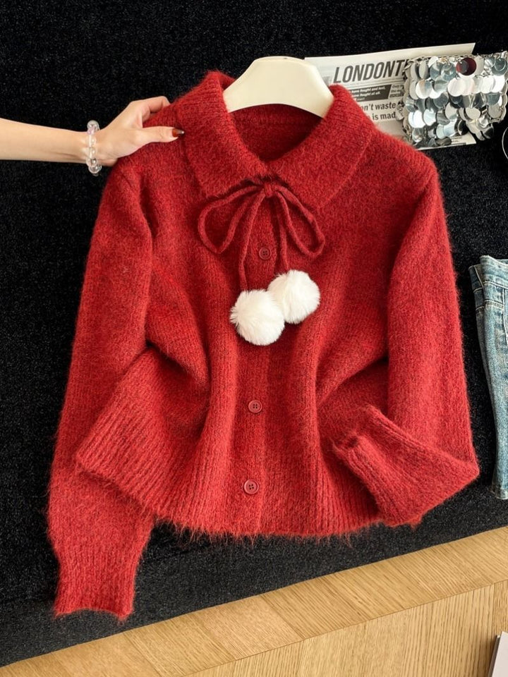 Dame legesyge cardigan med stor krave Stilla