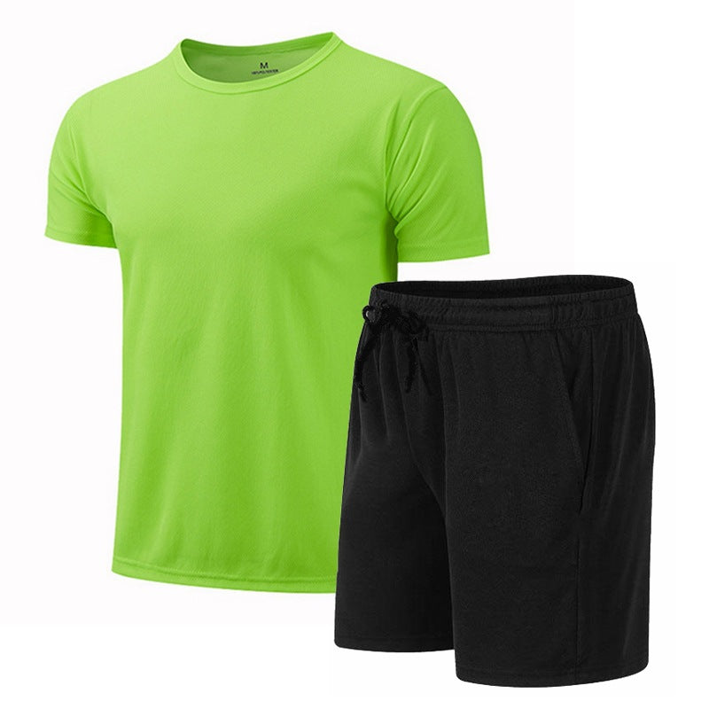 Herrer sporty funktionelt sæt med T-shirt og shorts Stilla