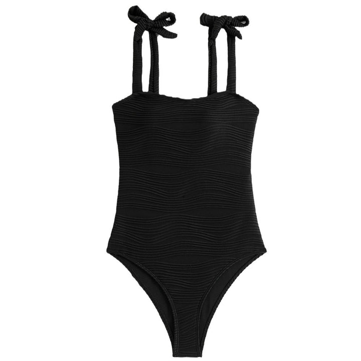 Dame one-piece badedragt med fashionabel flæse-design og justerbare stropper Stilla