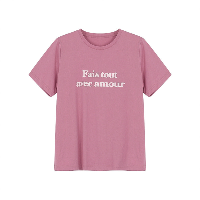 Dame T-shirt med kreativttryk og behagelig pasform Stilla