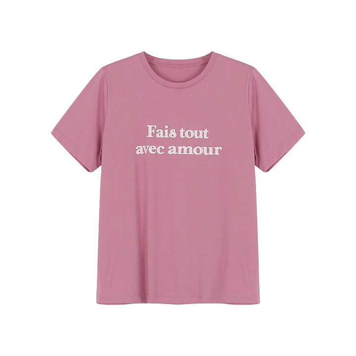 Dame T-shirt med kreativttryk og behagelig pasform Stilla