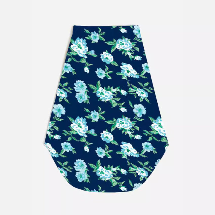 Dame Floral Trykt Nederdel i elegant Snit Stilla